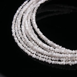 Natural Clear White Diamond Uncut Beads AAA Quality White Raw Diamond Beads Diamond Beads Uncut Diamond Beads White Diamond Beads