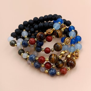 Universum Armband-Galaxie Armband-Sonnensystem Armband-Die Acht Planeten Armband-PlanetenArmband-Heilung AAA Edelsteine Armband