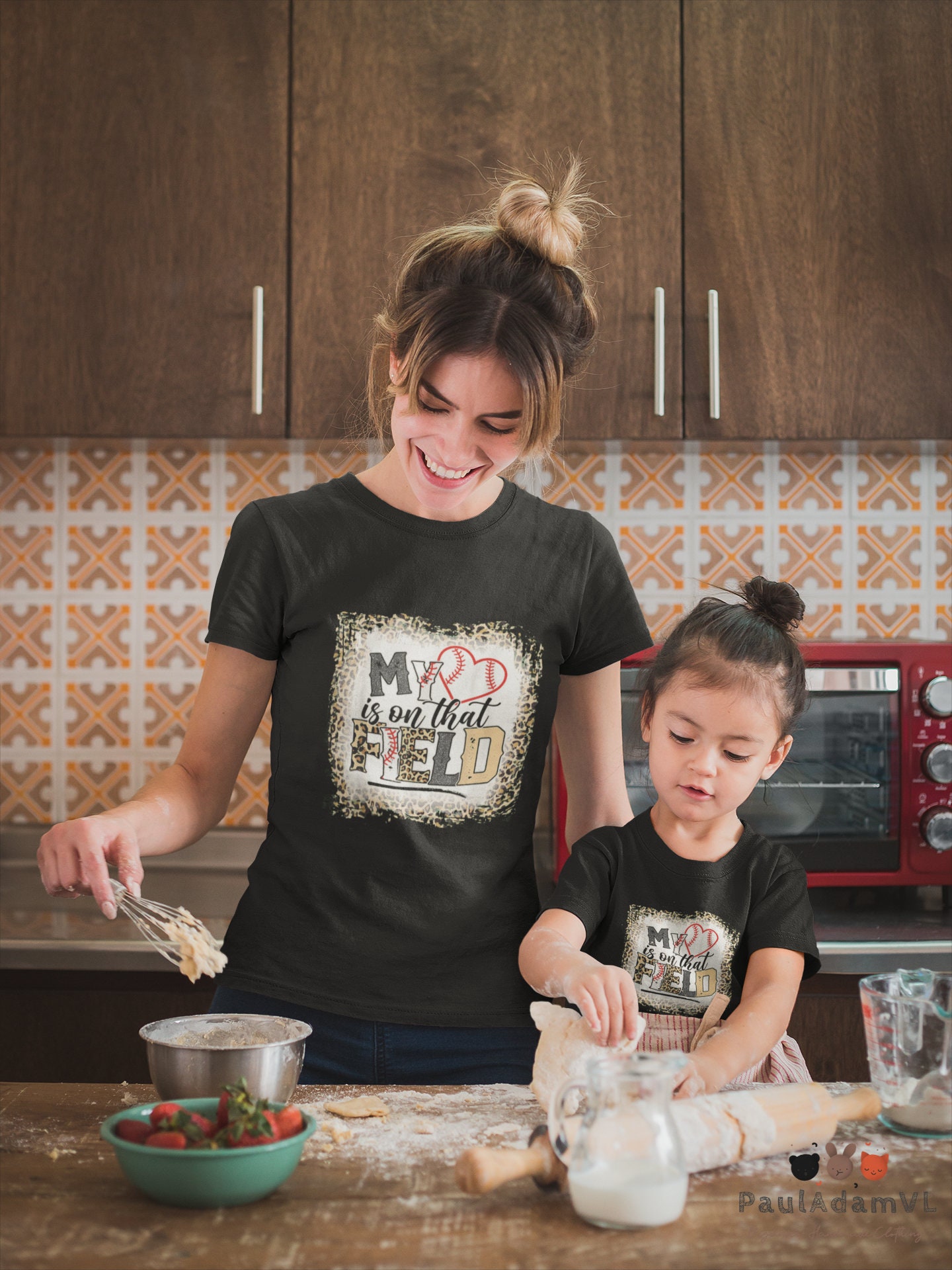 Discover Bleached Leopard Baseball Mom My Heart Is On That Field Vintage T-Shirt, Baseball Shirt, Heart Shirt, Leopard Design, Mother Day Gift Shirt