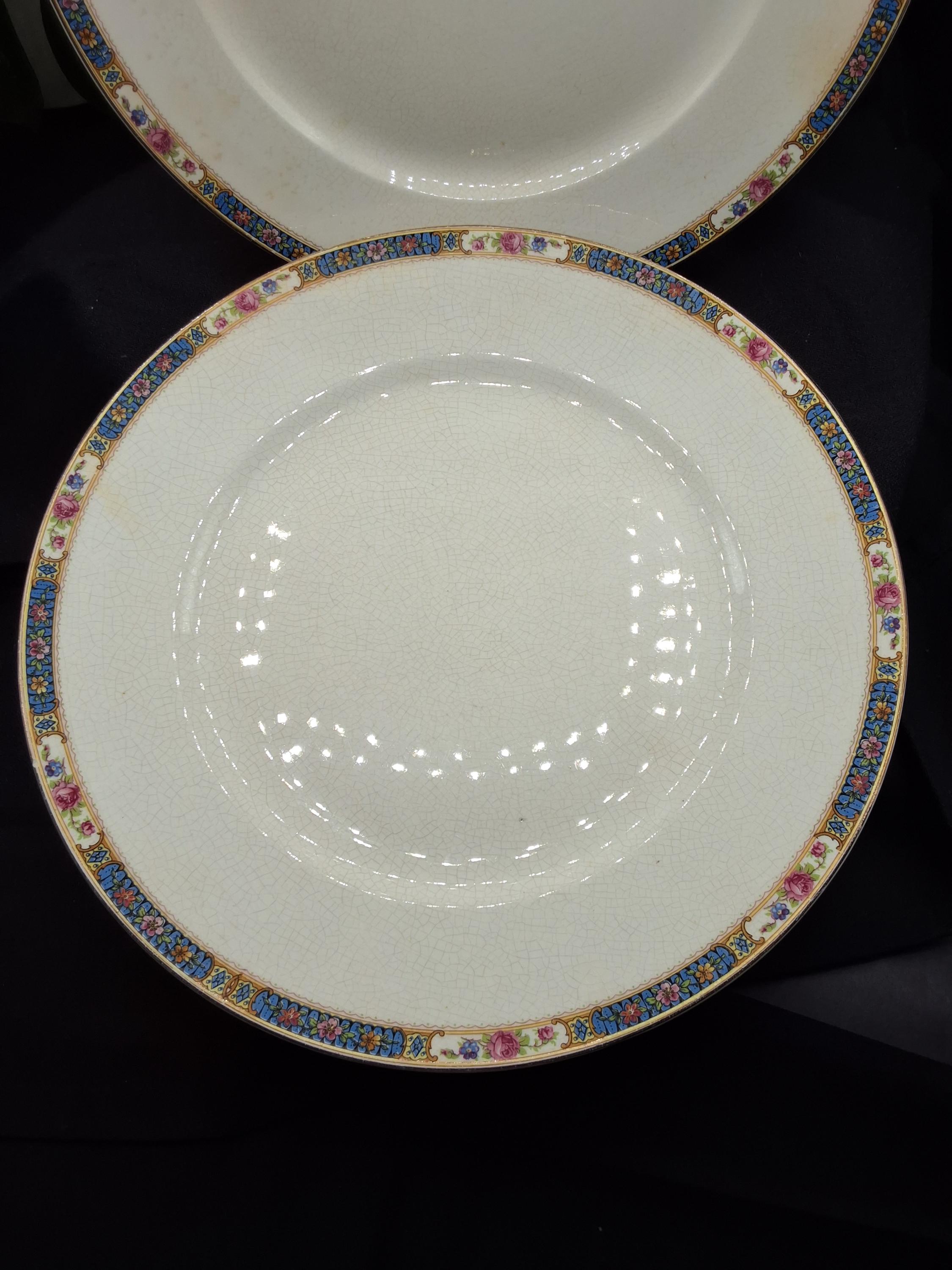 Lot De 6 Assiettes Anciennes Porcelaine Thomas Bavaria Décor Floral Vintage