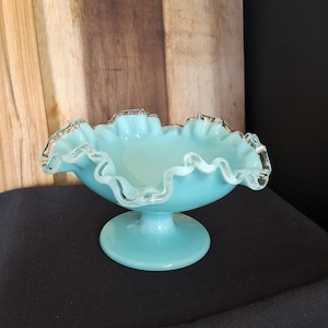 Fenton Blue Candy Dish S - Etsy