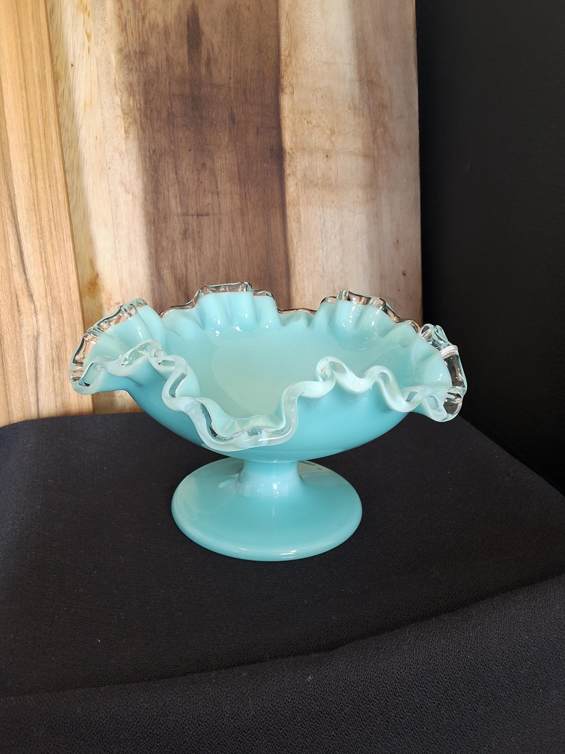 Fenton Blue Candy Dish S - Etsy
