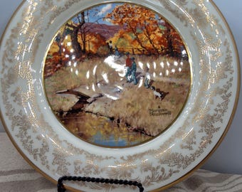 Vintage Norman Rockwell "Autumn Reflections" Limited Edition Collector Plate