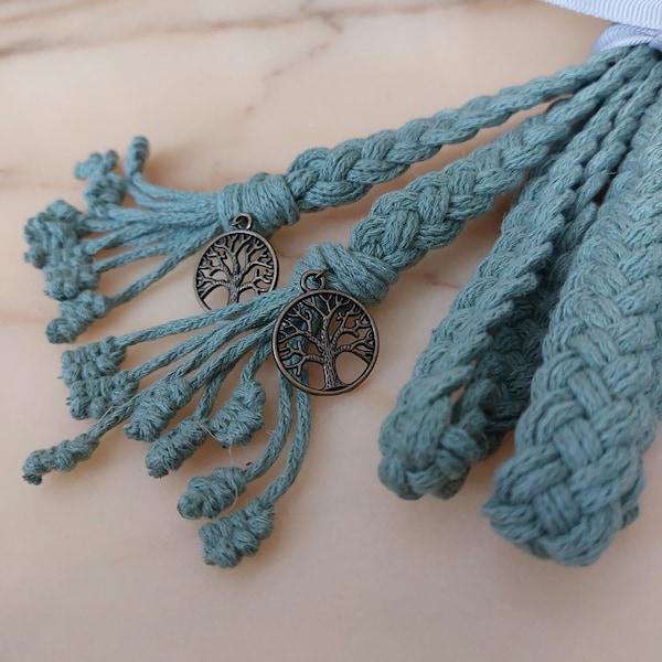 Pagan Wedding Handfasting Cord - Sage Leaf/Tree of Life