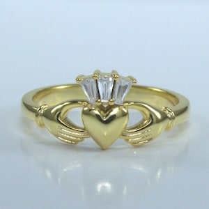 Claddagh Band Ring, Sterling Silber Ring, Verlobungsring, Verlobungsring, Verlobungsring, Liebesring, Ehering, Frauenring