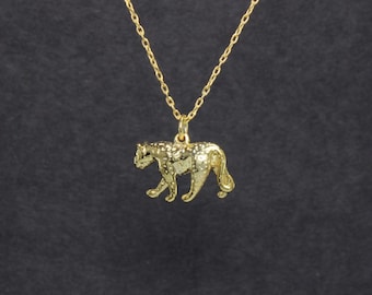 Panther Necklace: 925 Sterling Silver Animal Charm