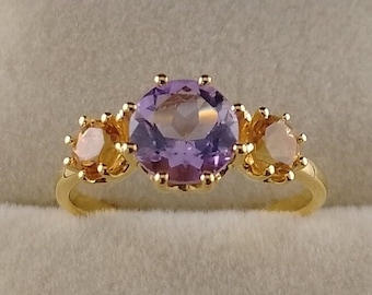 Sterling Silver Amethyst Ring: Gemstone Promise Ring