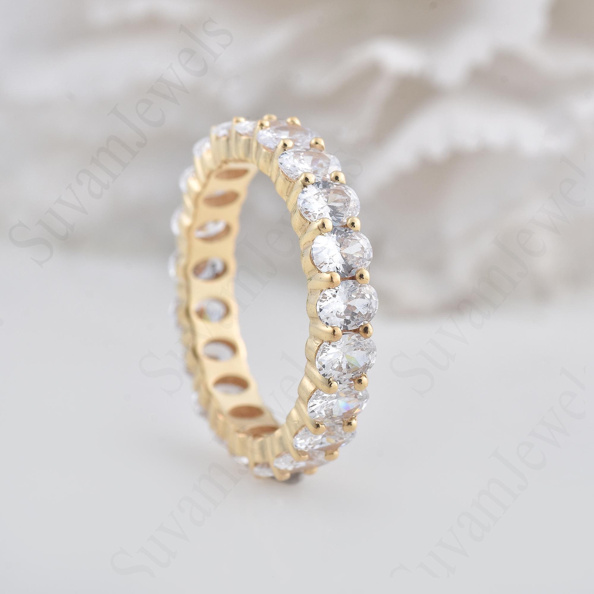 Metal Masters Ladies Titanium Eternity Ring - 2.4 Carat Cubic Zirconia, 6mm Wide, Sizes 4-9, Hypoallergenic - View #5
