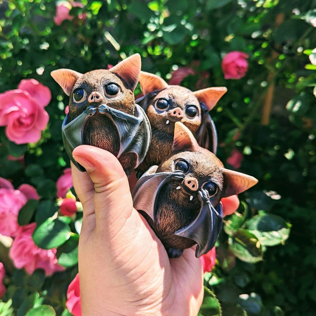 Three Wise Bats Set of 3 Figurines Etsy