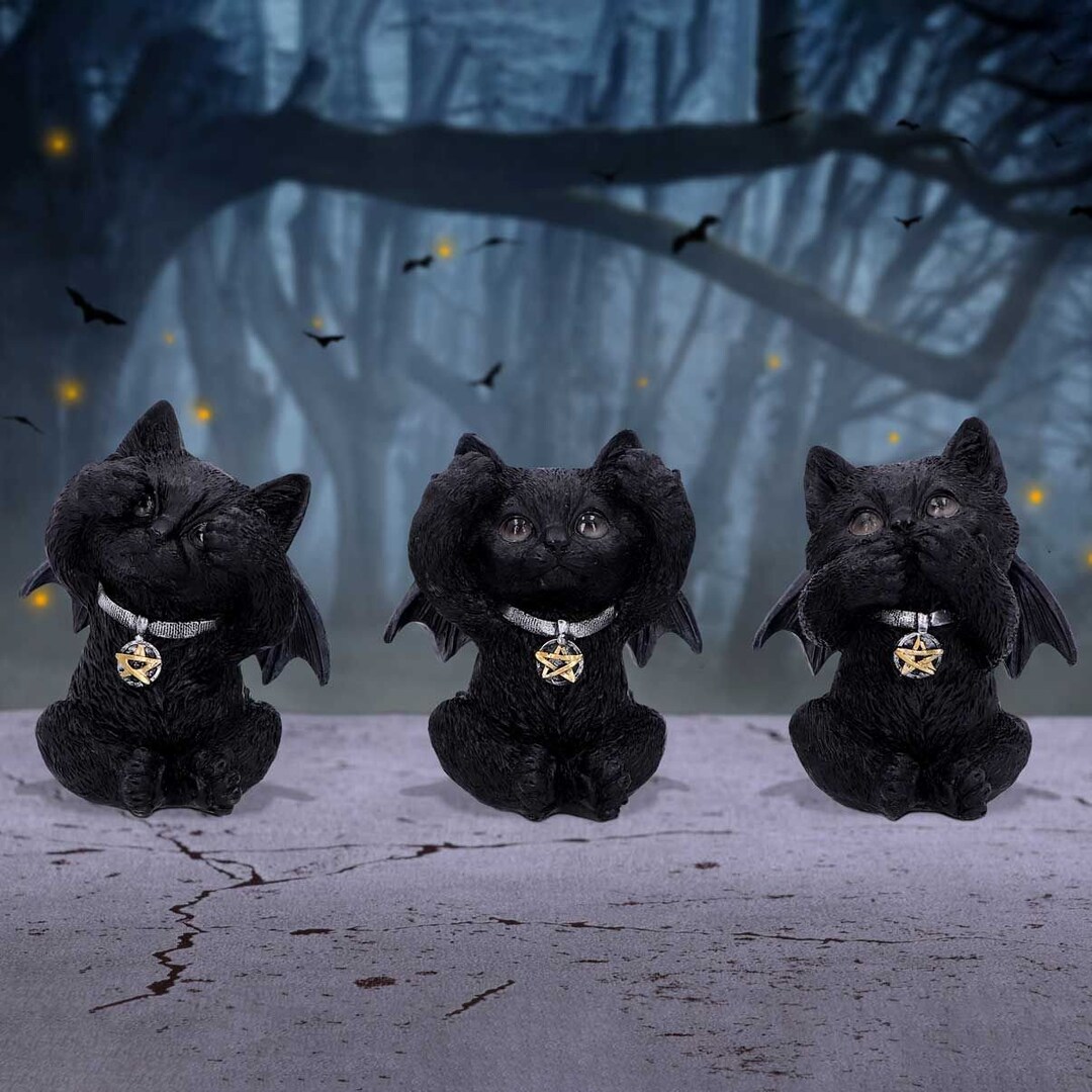 Vampuss 16cm Black Bat Cat Figurine