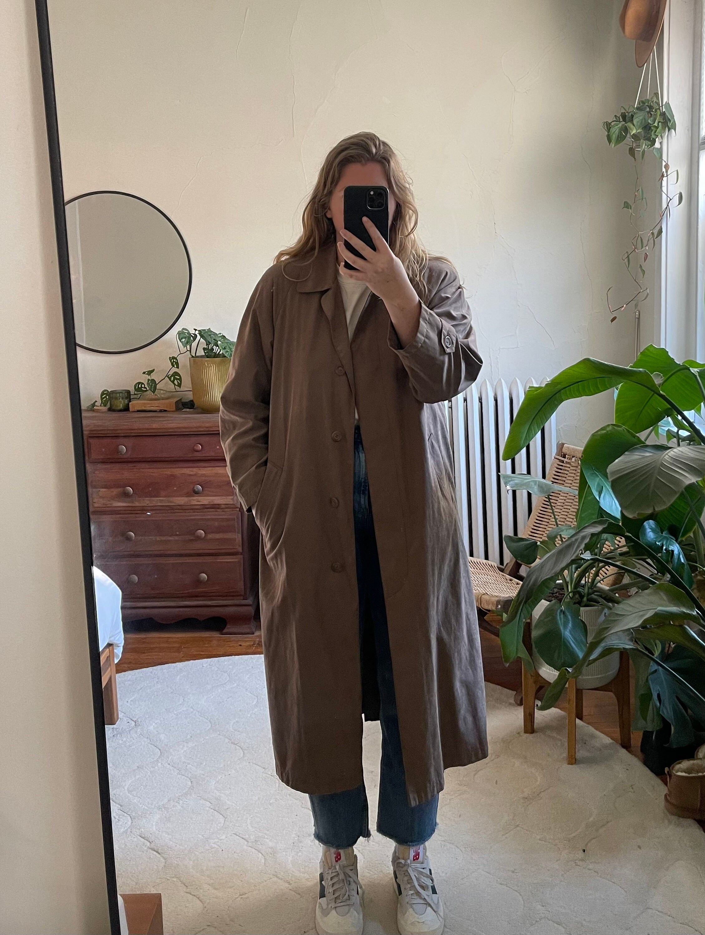 Vintage Trench Coat Brown Trench Oversized Trench Unisex - Etsy