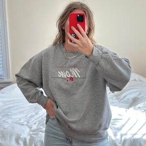 Vintage gray Ohio state mom sweatshirt, gray collegiate crewneck, 90s grey sweatshirt, vintage Ohio state university crewneck