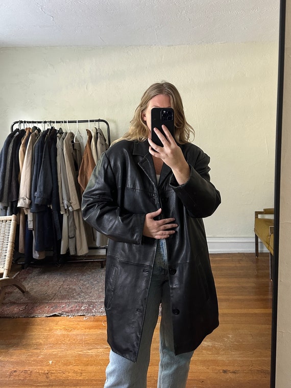 AMERI　CRUSHED LEATHER COAT AMERI vintage / CRUSHED LEATHER COAT AMERI crushed leather coat-