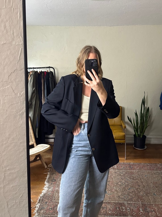 Vintage oversized black Christian Dior Blazer, bla