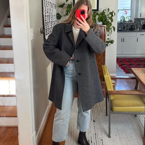 Vintage Wool Gray Coat: Casualcraft USA Mid-Length