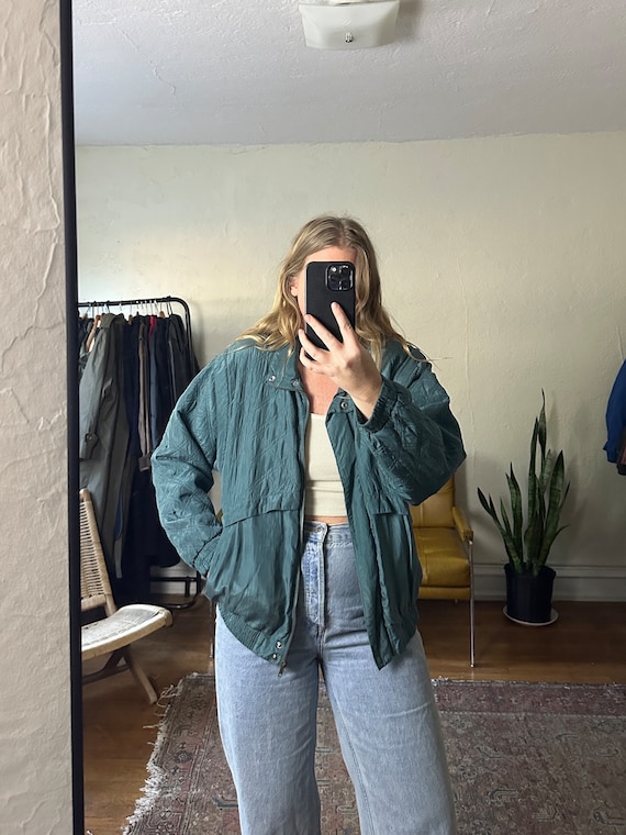 WASHED QUILTED JACKET - GREEN main image 0