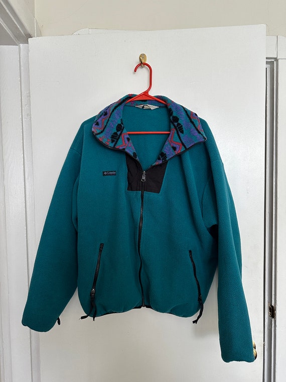 Vintage Tral Columbia fleece, teal fleece jacket,… - image 6