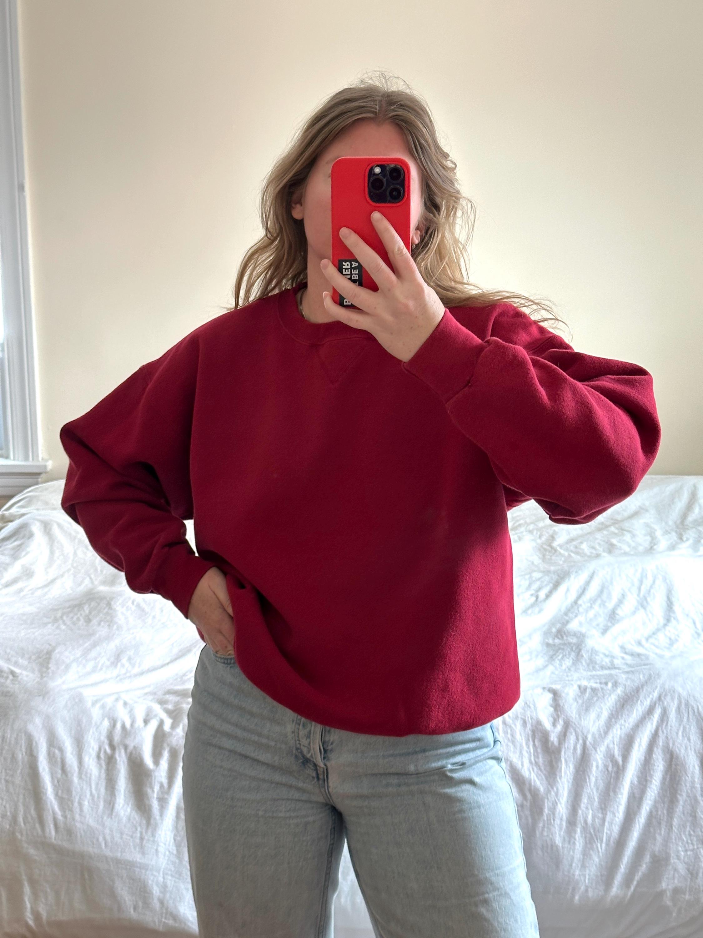 Sweat à capuche bordeaux XL vintage