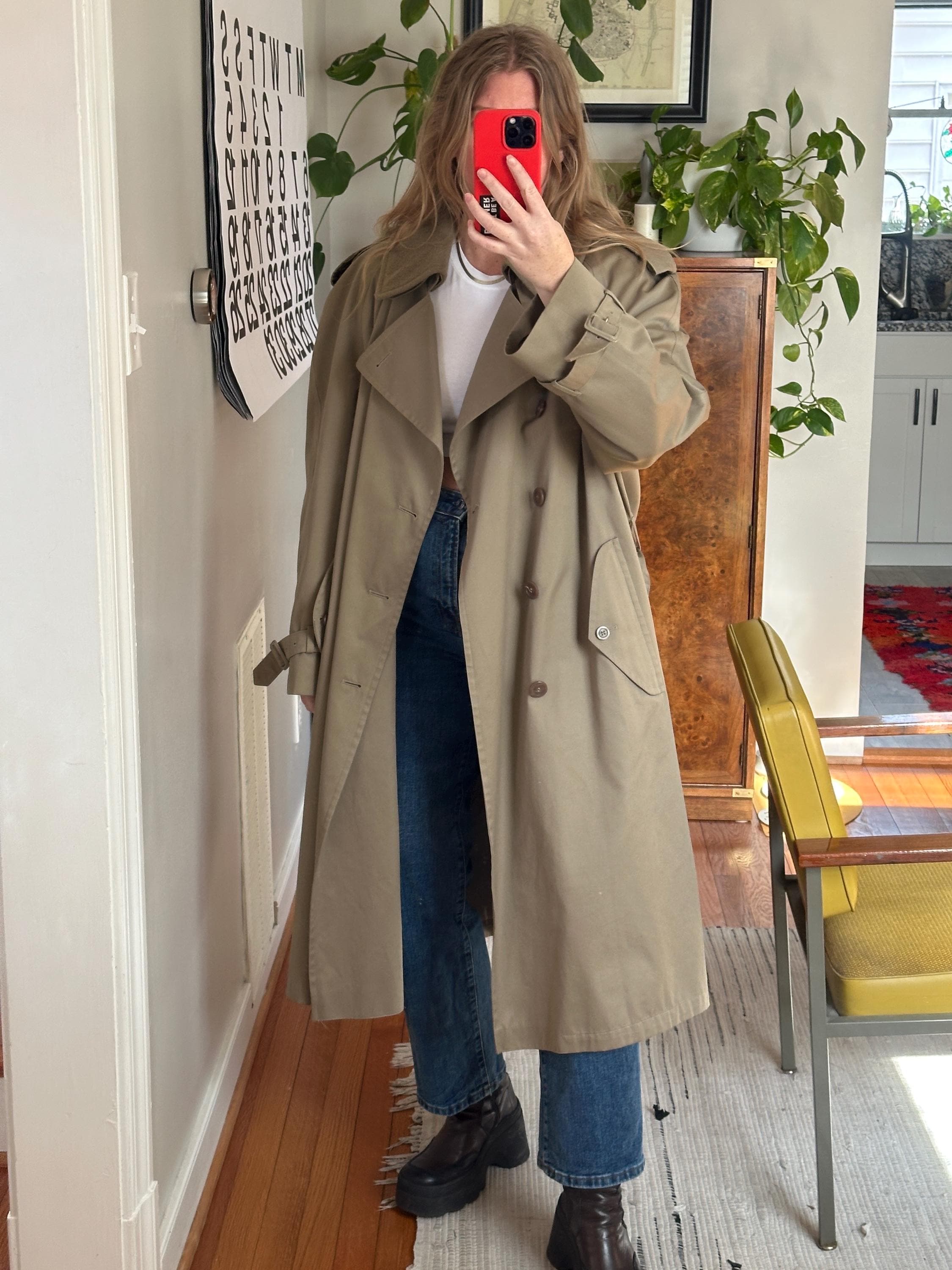 ジャケット・アウター vintage London Fog long trench coat Vintage London Fog Classic Beige Cotton Maincoats Shell