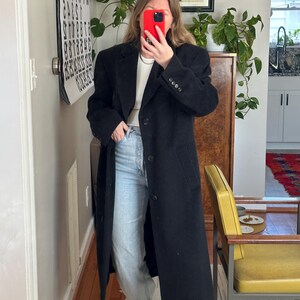 Vintage Chaps Ralph Lauren Wool Overcoat: Dark Charcoal Full