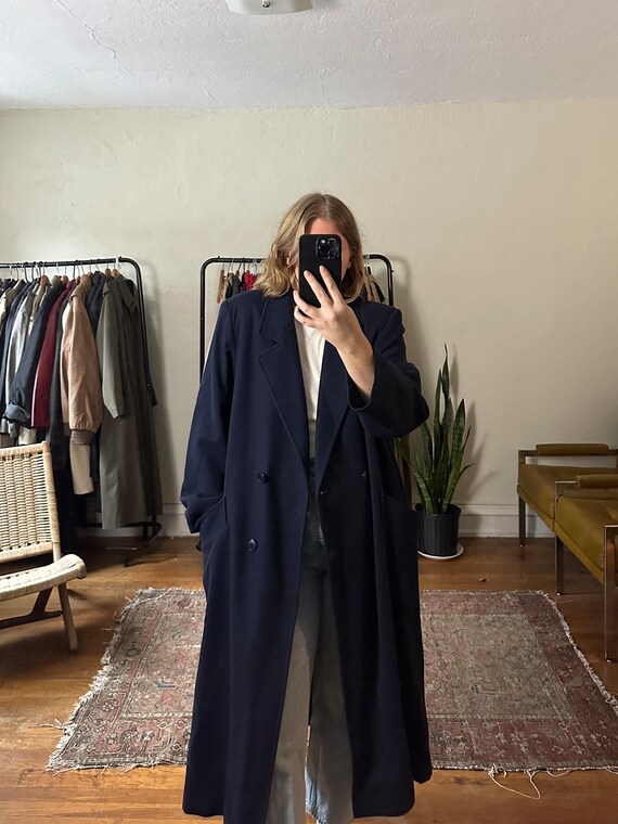 Navy oversized shop coat
