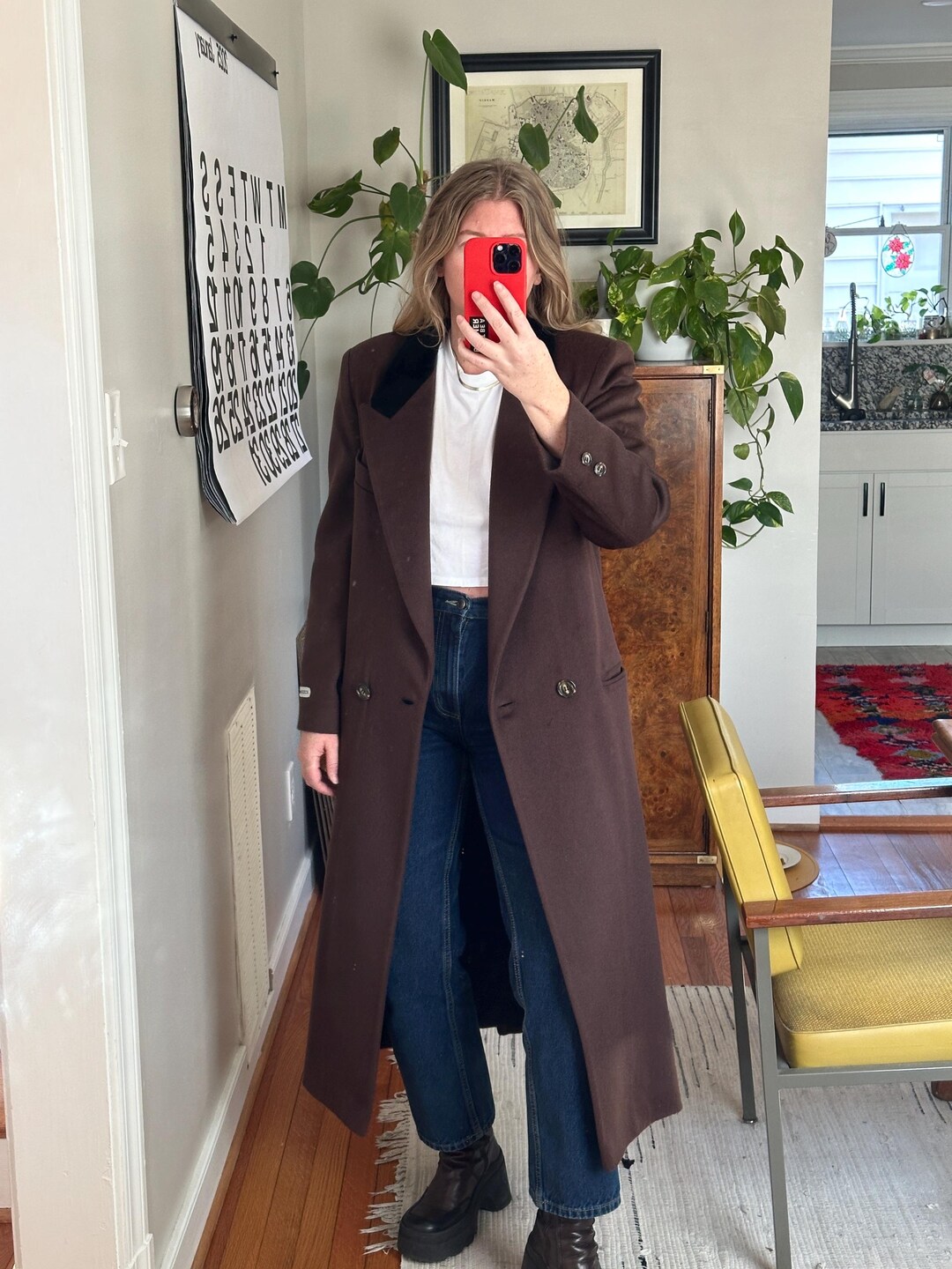 Brown Cotton Coat main image 1