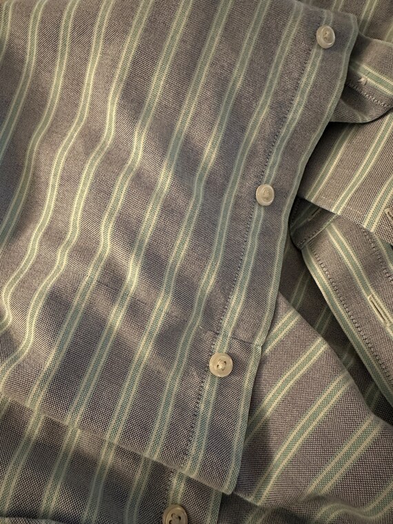 Oversized Button Down, light blue striped shirt, … - image 5