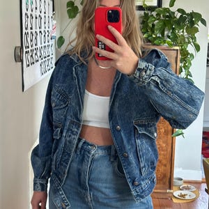 Vintage 80s Levi&#39;s Denim Jacket: Women&#39;s Moto Style, Made in USA