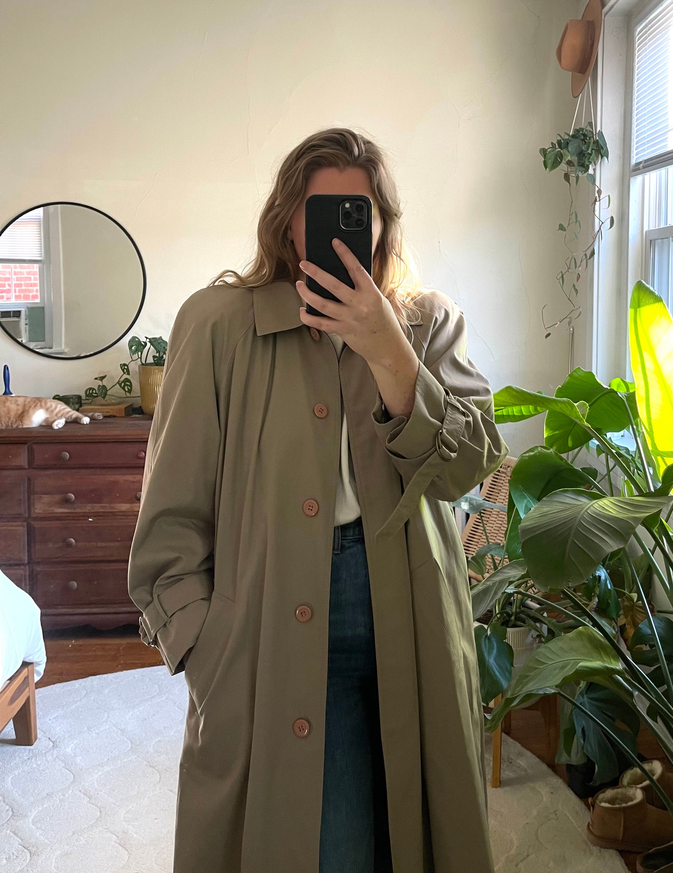 Vintage Trench Coat Tan Trench Oversized Trench Unisex - Etsy