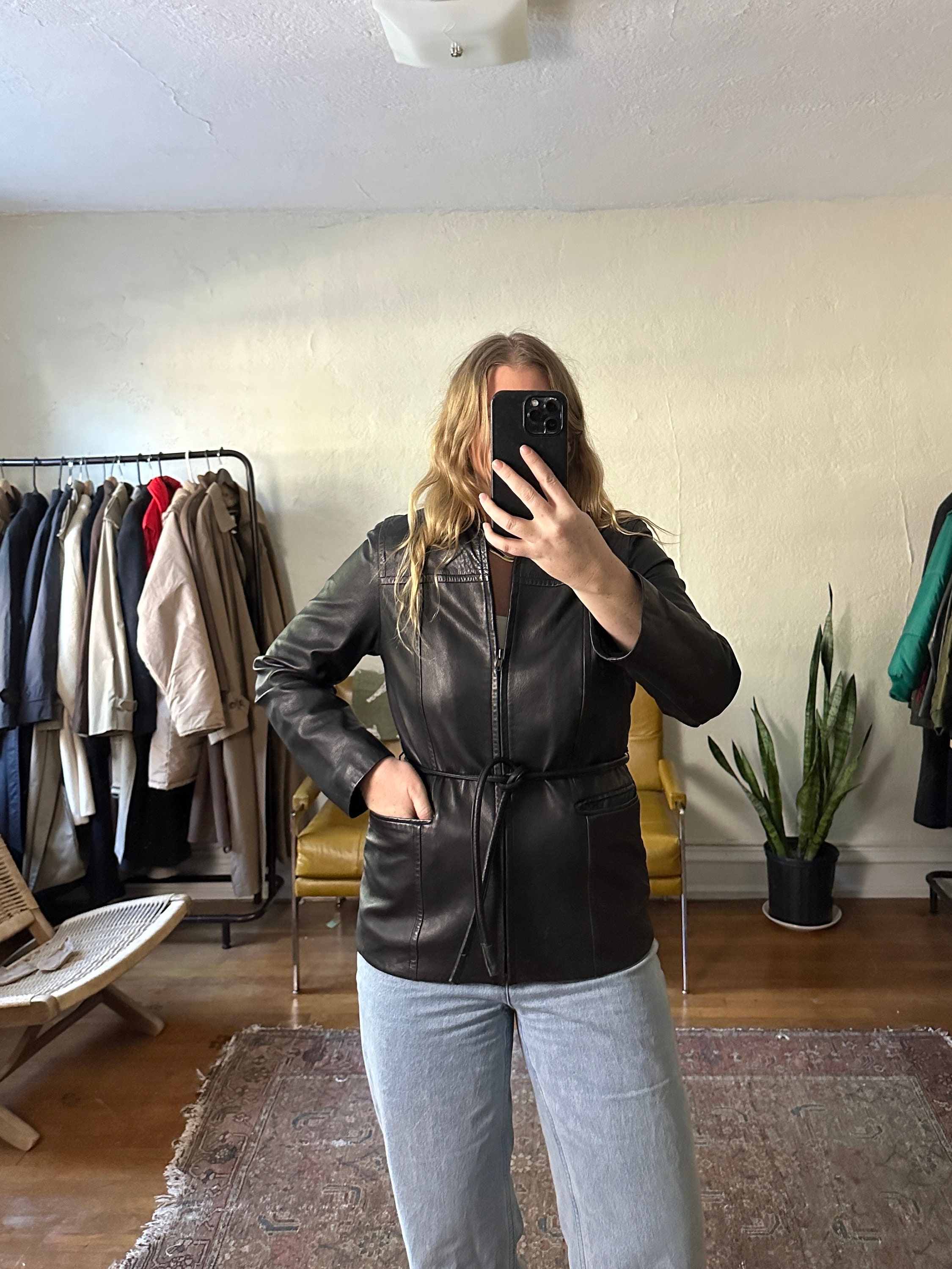 90s old \"ポール スミス\" Leather jacket \"BLACK\" Paul Smith Coats, Jackets & Vests for Leather Outer Shell