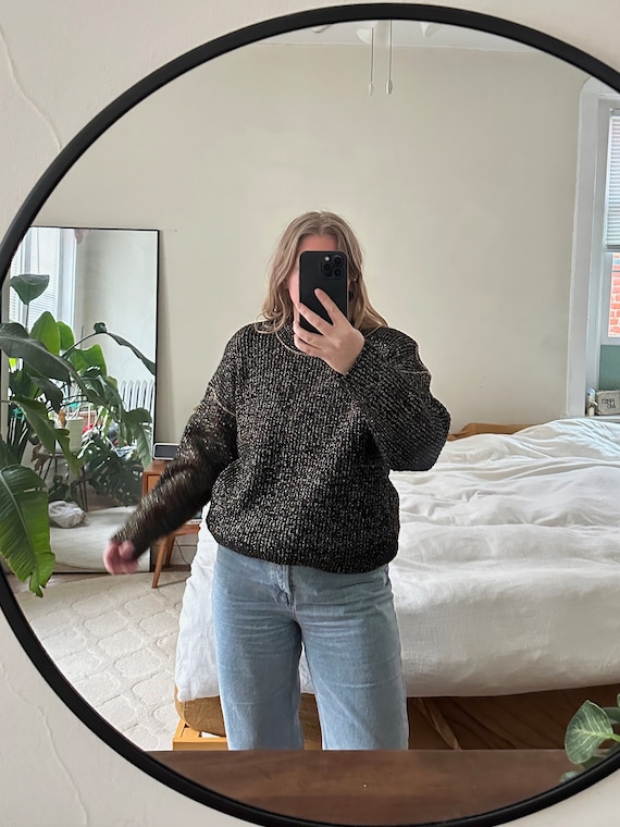 Oversized Sparkle sweater, Black sparkly sweater,… - image 2