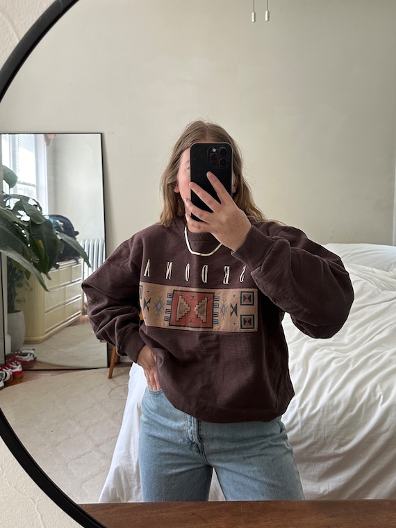 Vintage Brown Sedona sweatshirt, oversized brown s