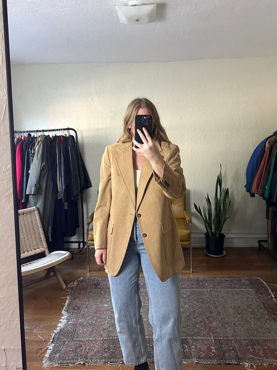 Vintage 70’s Tan Suede Blazer, tan dad blazer, Ove