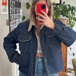 Chaqueta vaquera vintage de los años 70 con forro de sherpa - JC Penney