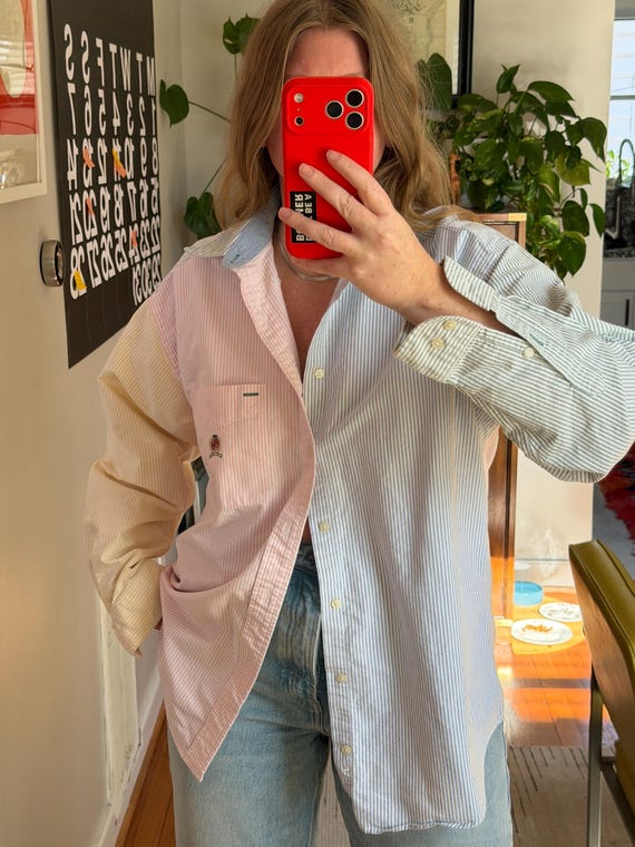 Tommy Hilfiger Multi-color Striped Button Down: O… - image 7