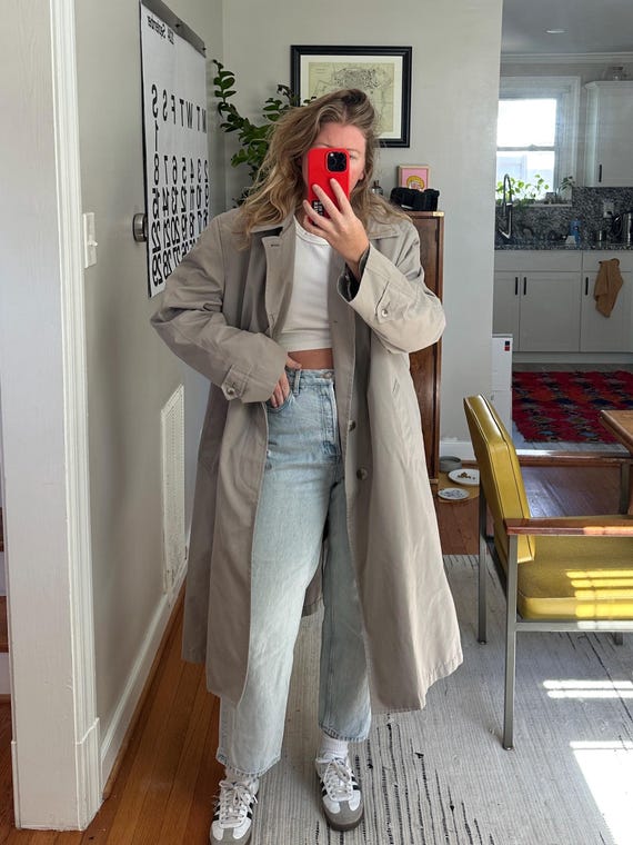 Vintage London Fog Trench Coat: Classic Beige Mid-length - Etsy