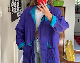 ジャケット・アウター 90s vintage Tailored Jacket Brown Purple Vintage 90s Zipper Jacket Purple/Vapor Inspired, Size L | eBay