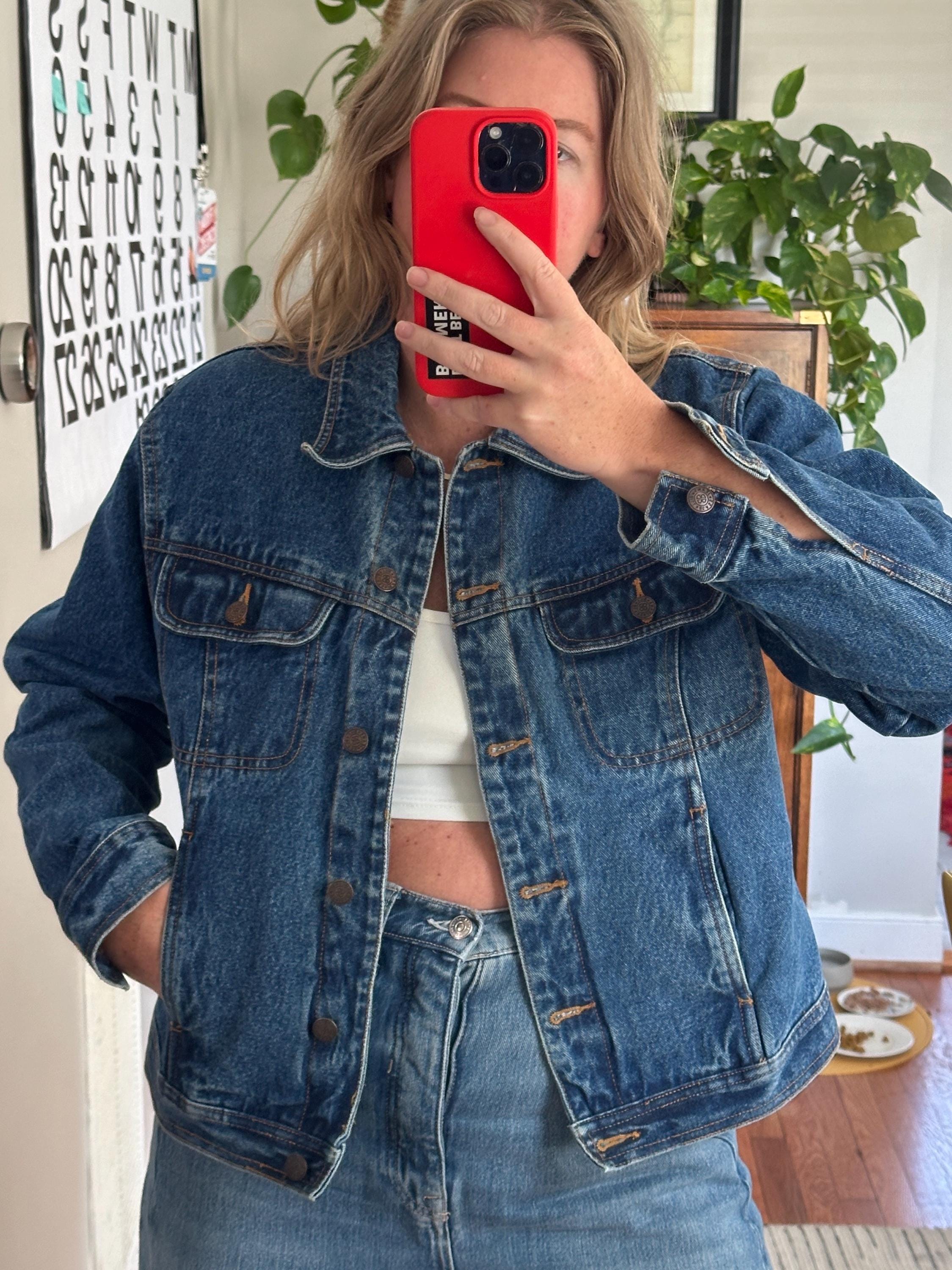 Vintage Bill Blass Dark Denim Jacket: 80s Oversized Jean Jacket - Etsy