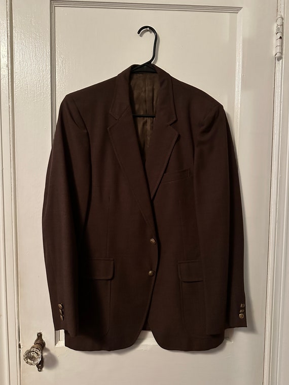 Vintage Brown Wool Blazer, Brown dad blazer, Over… - image 7