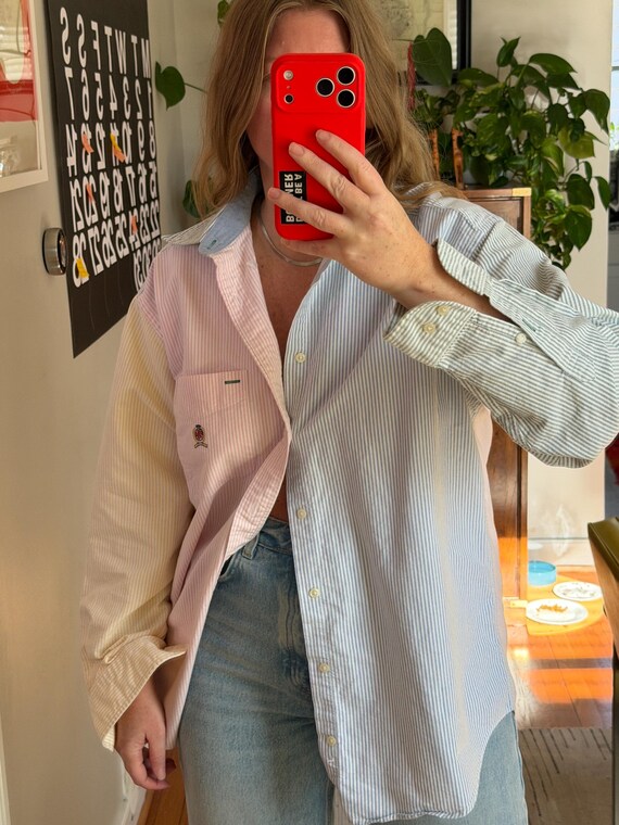 Tommy Hilfiger Multi-color Striped Button Down: O… - image 5