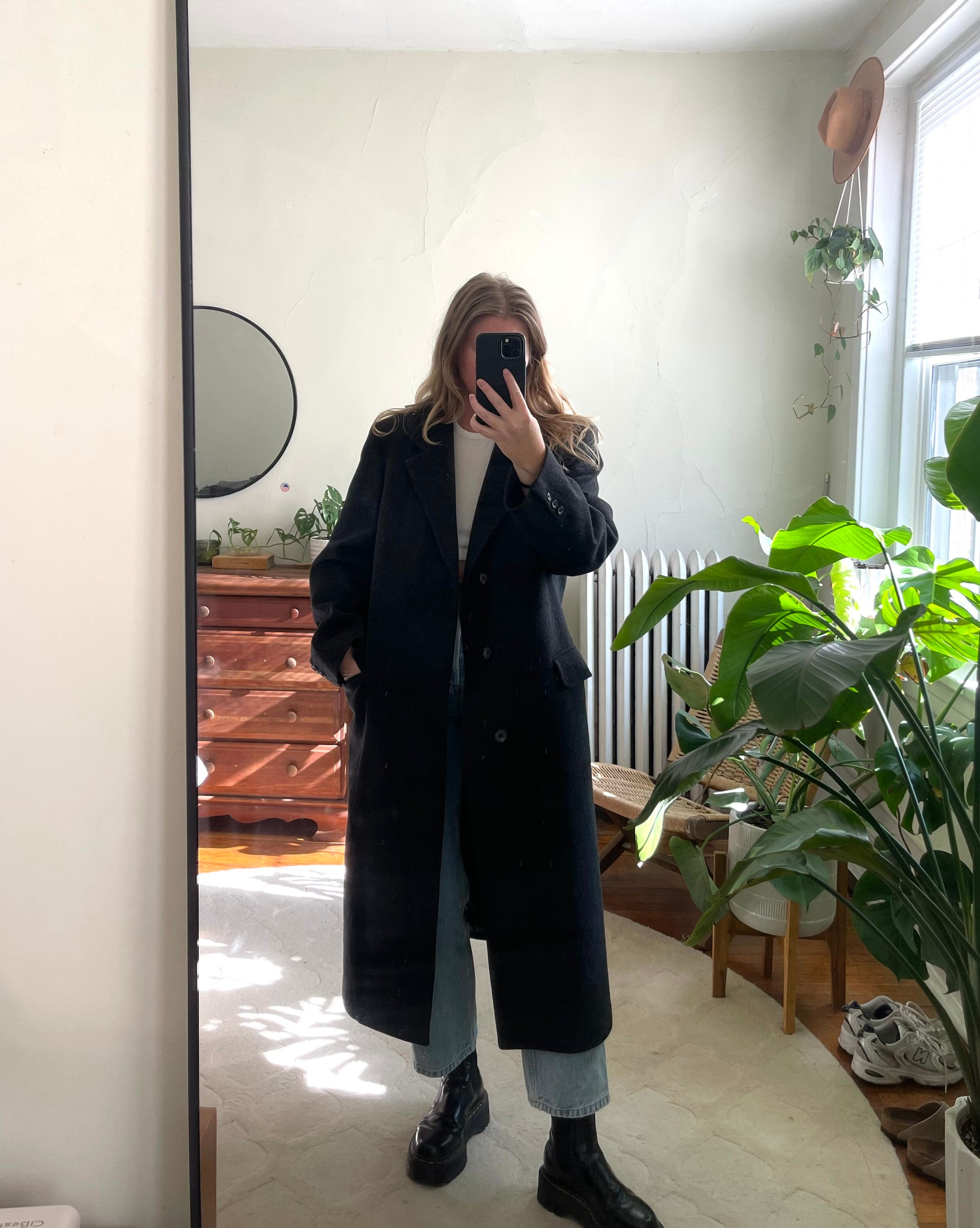 Vintage Wool Coat Charcoal Wool Coat Oversized Coat - Etsy Denmark