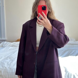 Purple long blazer online