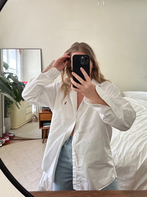 Ralph Lauren white Button Down, Oversized white s… - image 1