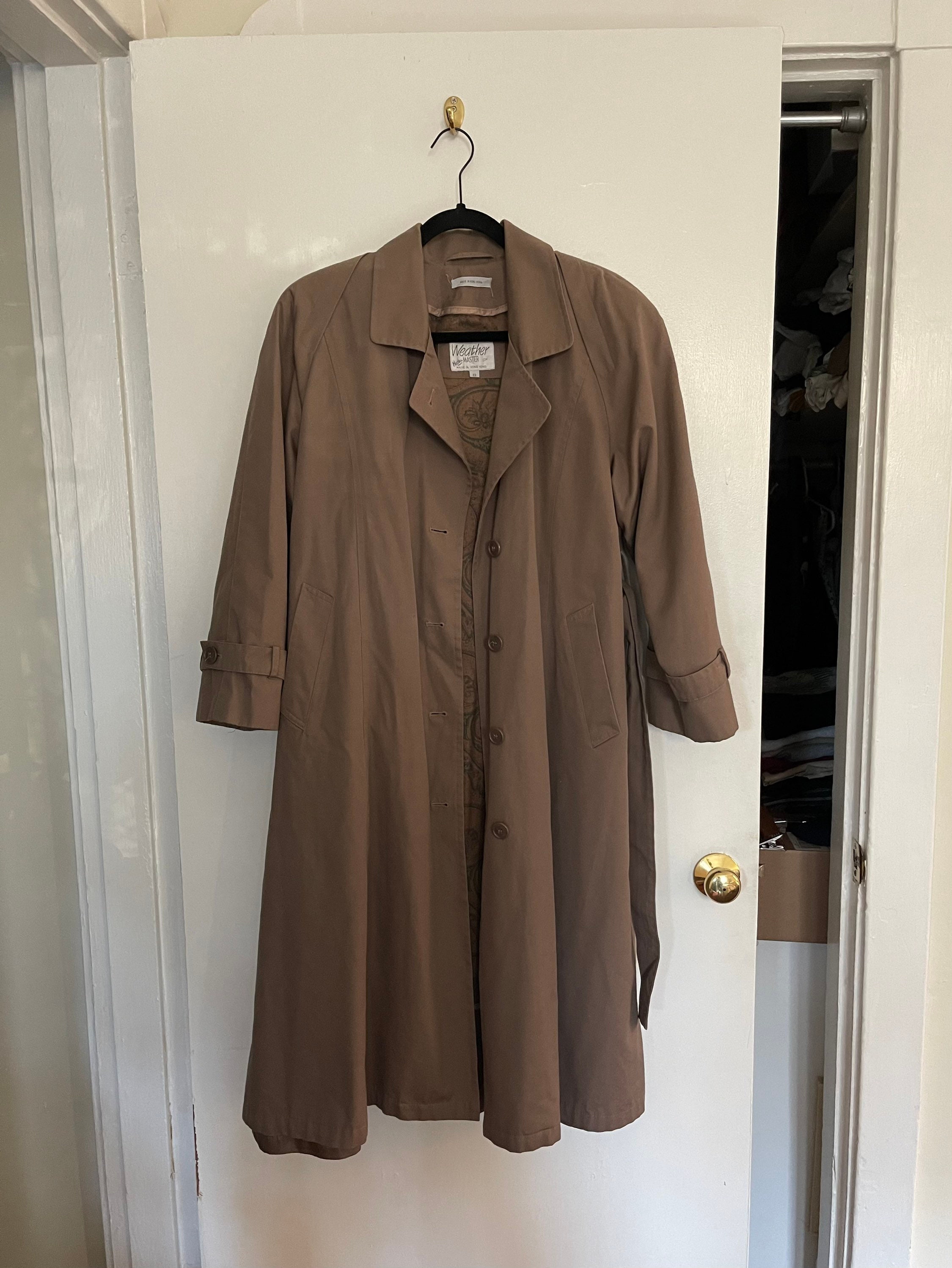 Vintage Trench Coat Brown Trench Oversized Trench Unisex - Etsy