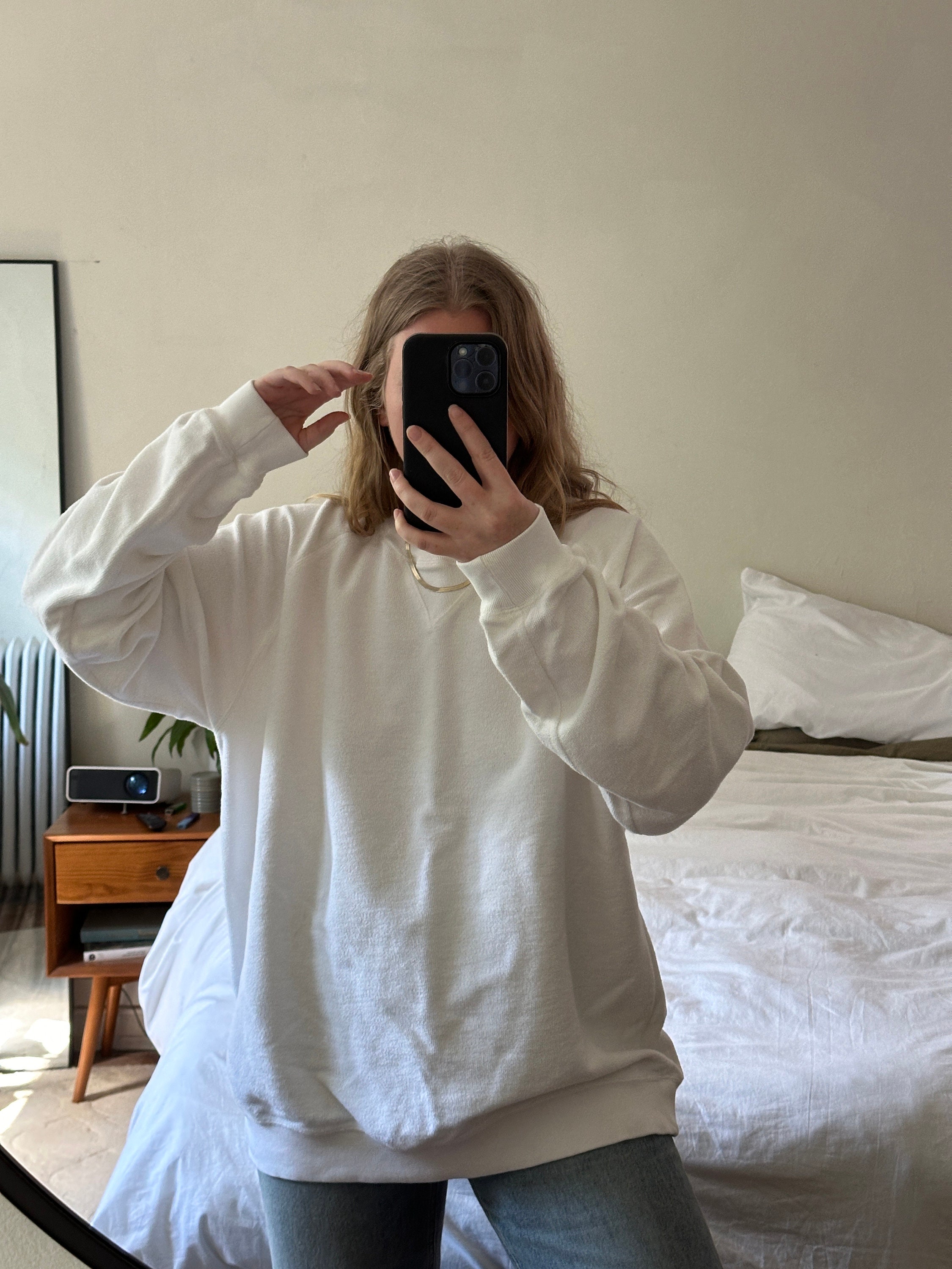 grey cropped sweater