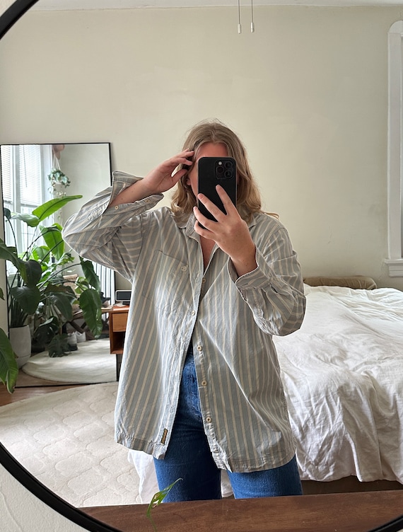 Timberland button down, striped shirt, Oversized s