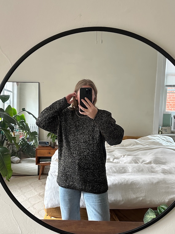 Oversized Sparkle sweater, Black sparkly sweater,… - image 1