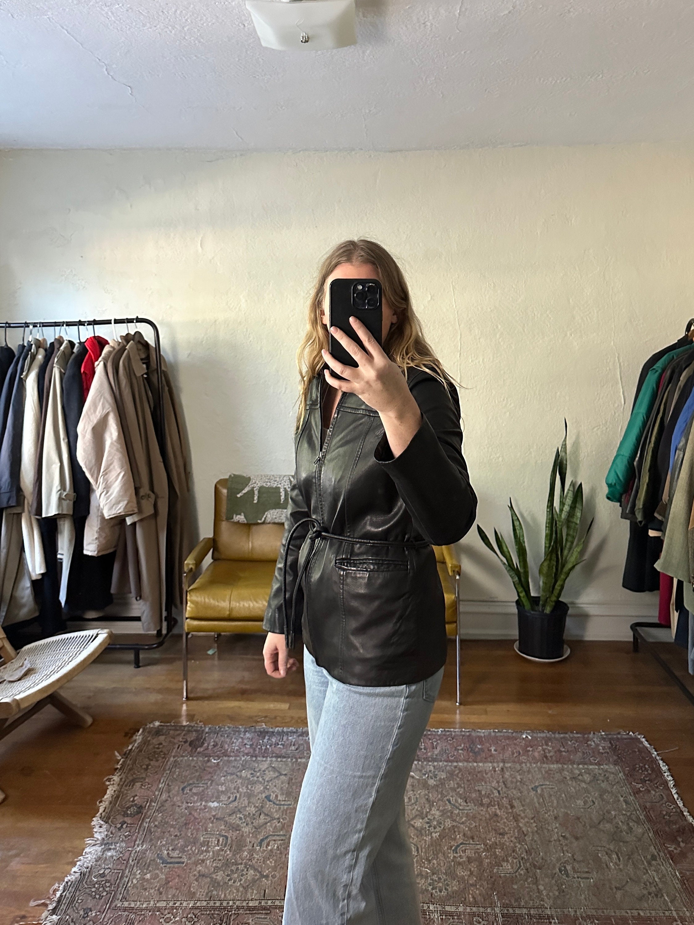 90s old \"ポール スミス\" Leather jacket \"BLACK\" 90s old 