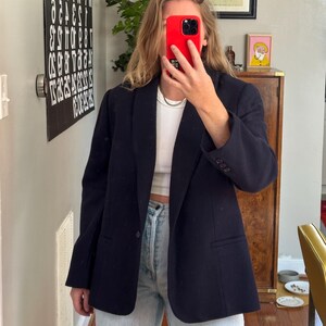 Vintage Light Blue Oversized Blazer
