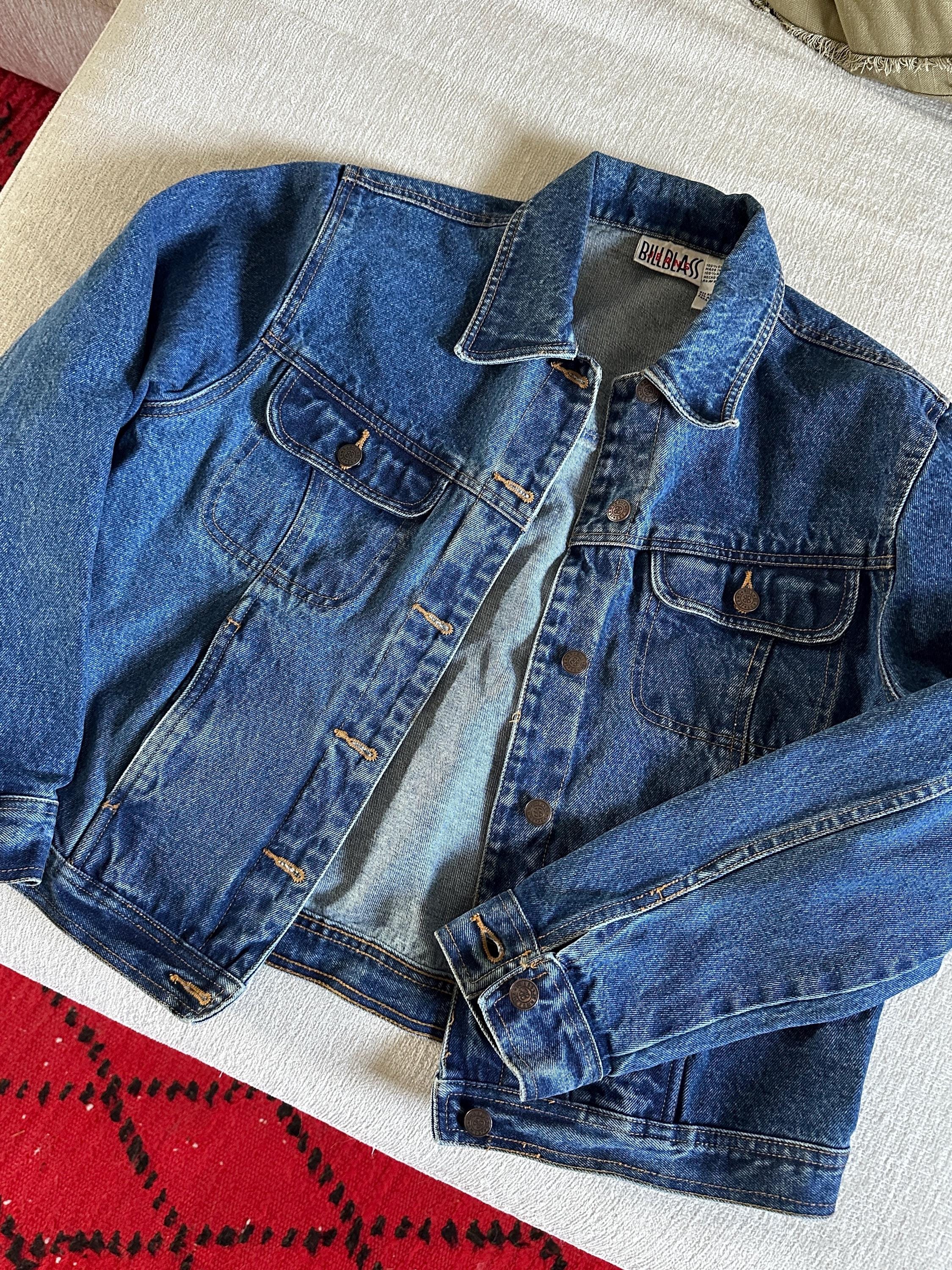 Vintage Bill Blass Dark Denim Jacket: 80s Oversized Jean Jacket - Etsy